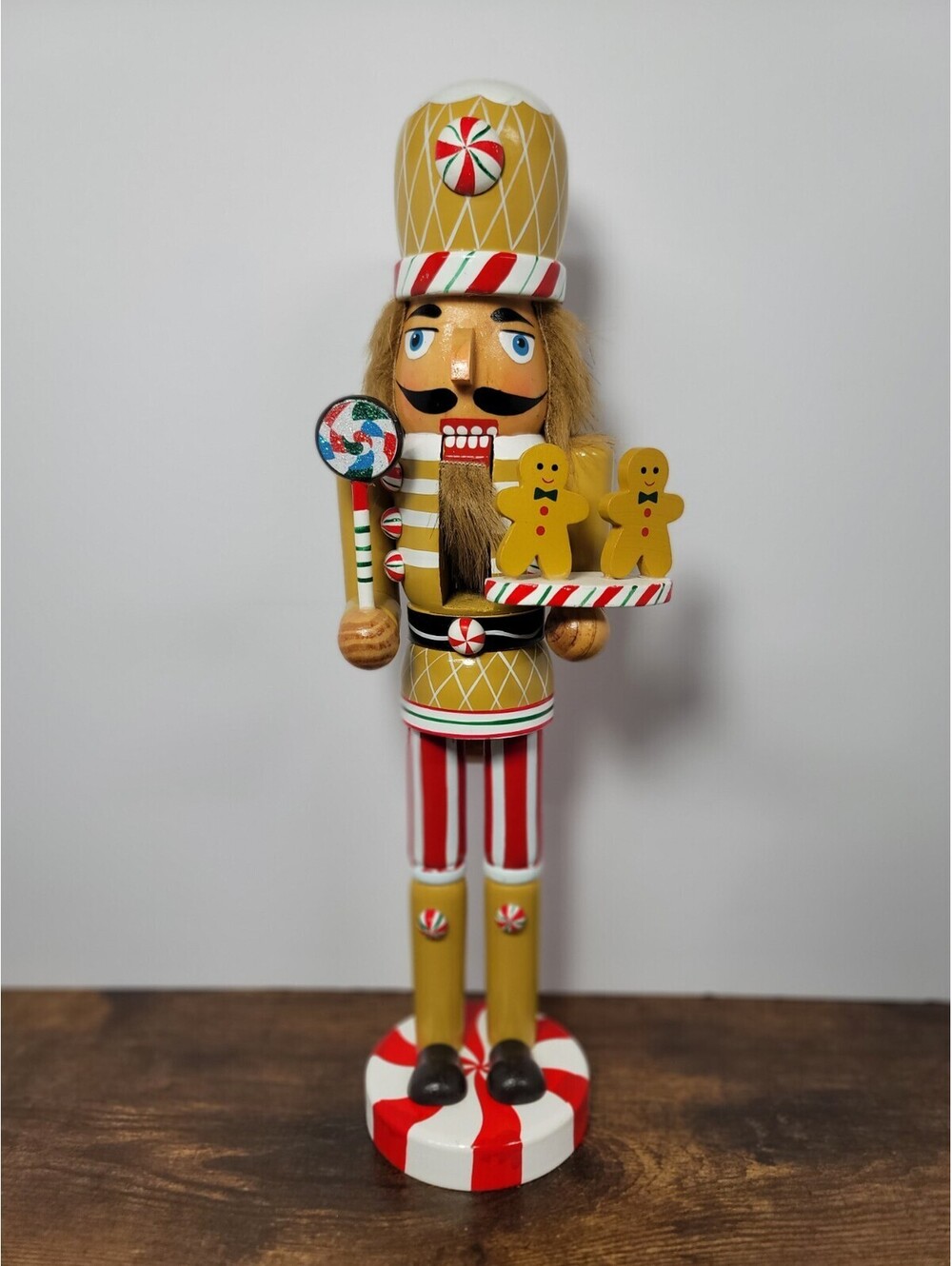 Christmas Nutcracker 15" Tall Gingerbread Man Candy Cane